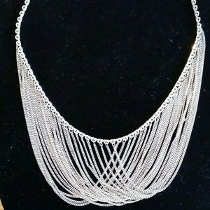 Vintage 925 Silver Chandelier Necklace
